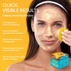 Closeup of GEMSKIN turmeric kojic cleansing pads texture for gentle exfoliation.