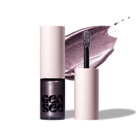 Gen See Mixed Media Liquid Eyeshadow Purple Rain bottle showing long-lasting molten metal shine