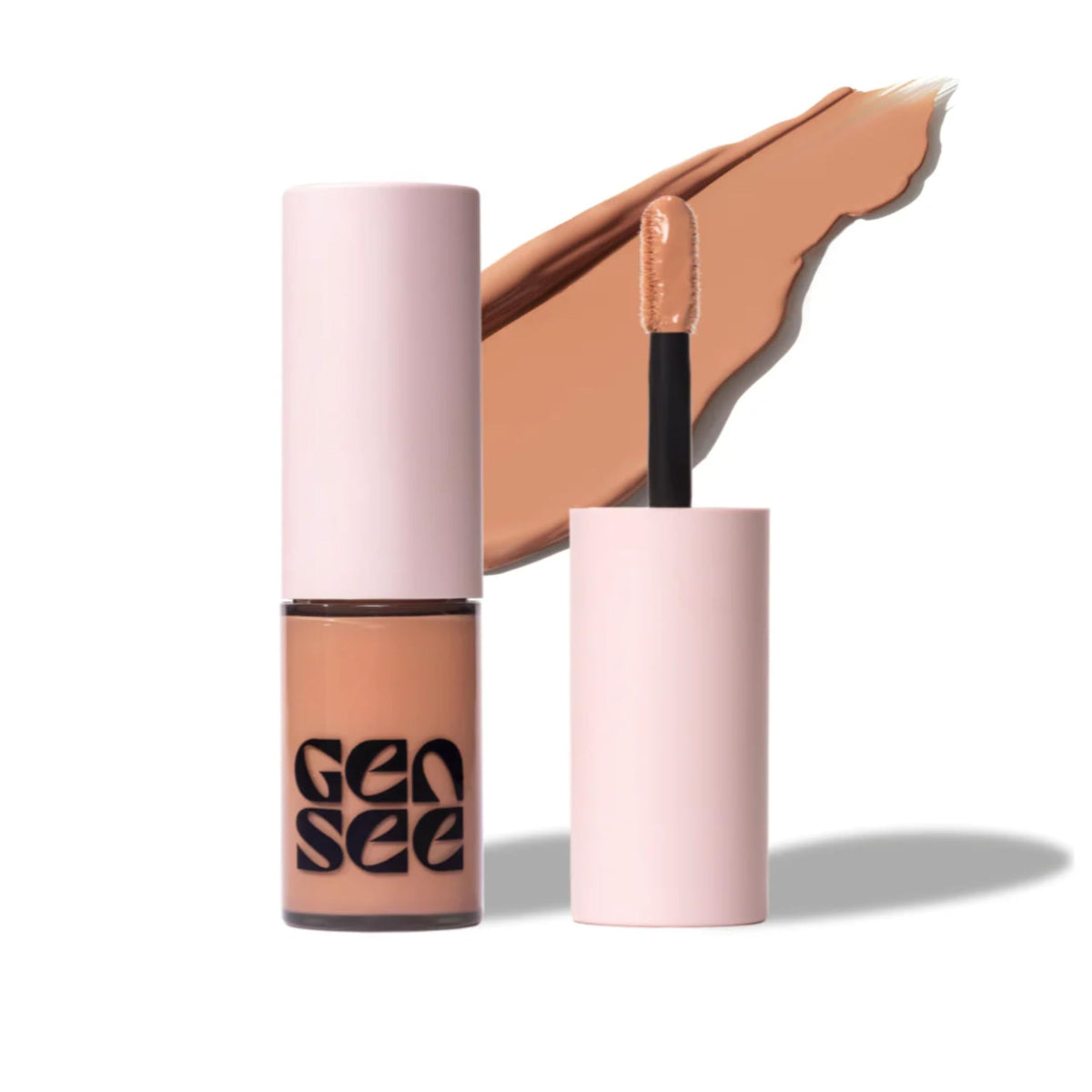 Gen See Mixed Media Matte Eyeshadow Melon application showcases rich pigment with a weightless finish.
