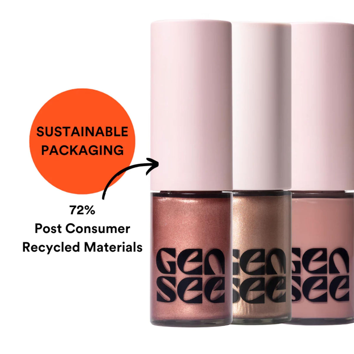 Gen See Melon multi-use formula works on eyes, cheeks, and lips for versatile looks.