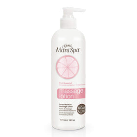 Gena Mani Spa Massage Lotion bottle pouring shows smooth, deep hydration.