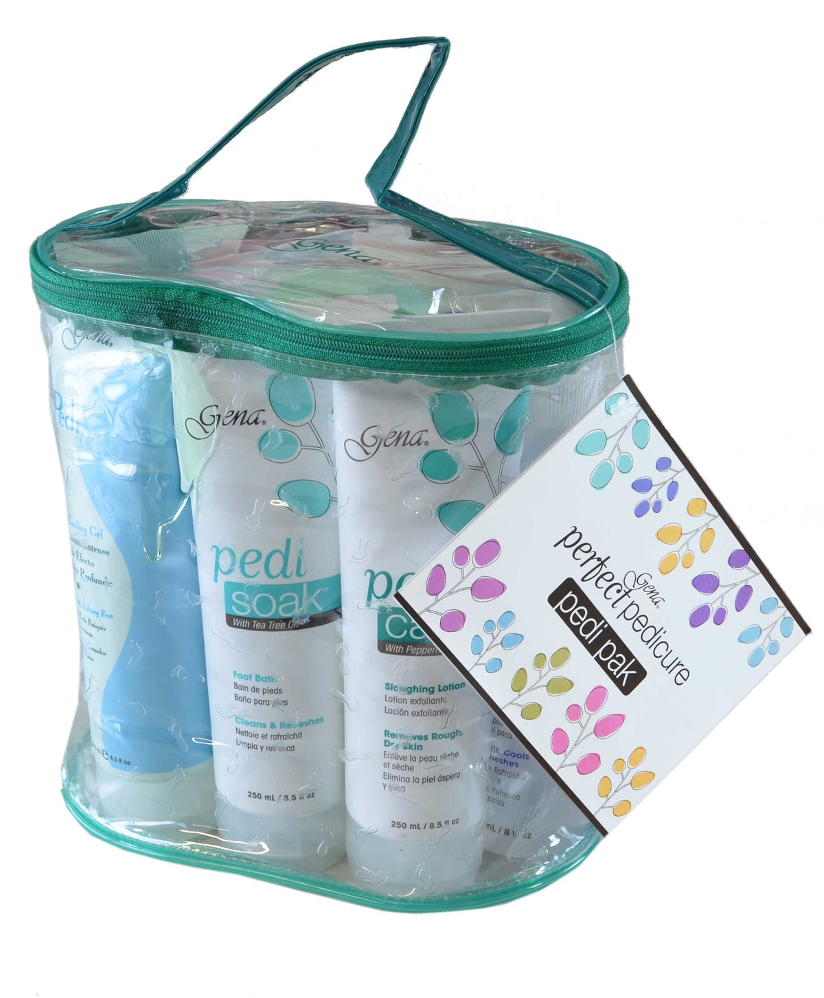 Gena Pedi Pak tote pedicure kit ideal for convenient home spa foot care