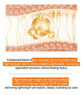 Genabelle PDRN Glazed Lip Treatment on lips delivering a natural glossy finish.