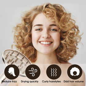 GENCAM diffuser promotes faster drying while preserving natural curl pattern.