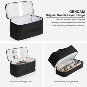 GENCAM case interior highlighting separate compartments for machine and accessories