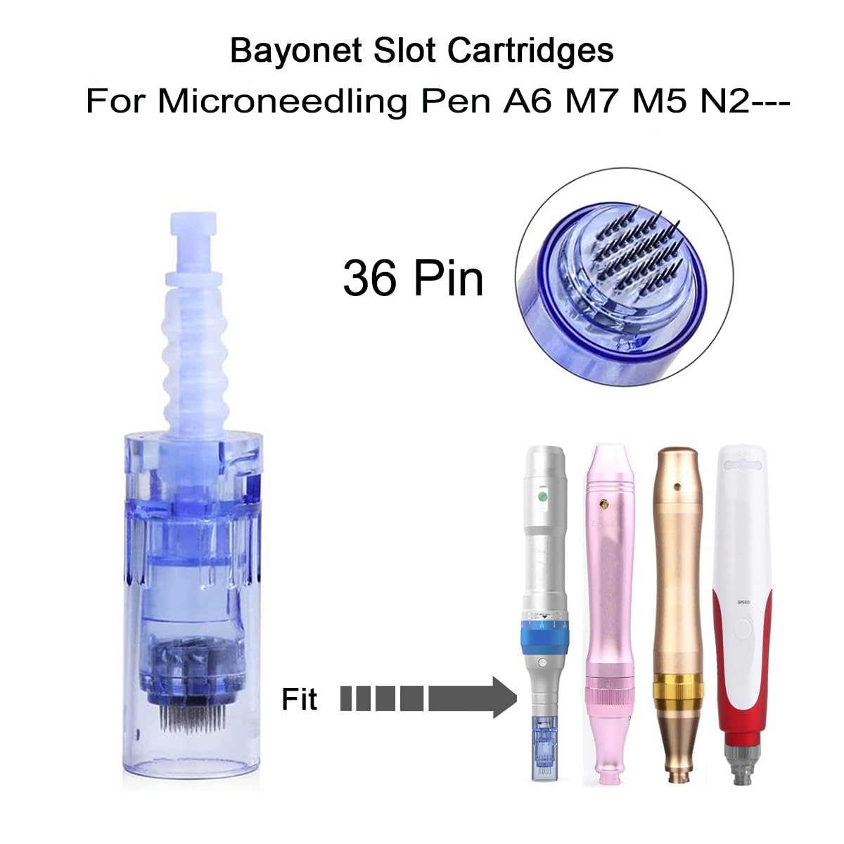 Ten-piece cartridge set for home microneedling routines