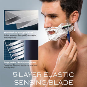 Generic 12-blade replacement cartridge set blade assembly close-up emphasizes blade geometry