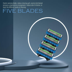 Generic 12-blade replacement cartridge set close-up highlights blade spacing