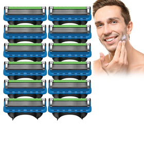 Generic 12-blade replacement cartridge set packshot highlights precision blades for a smooth shave