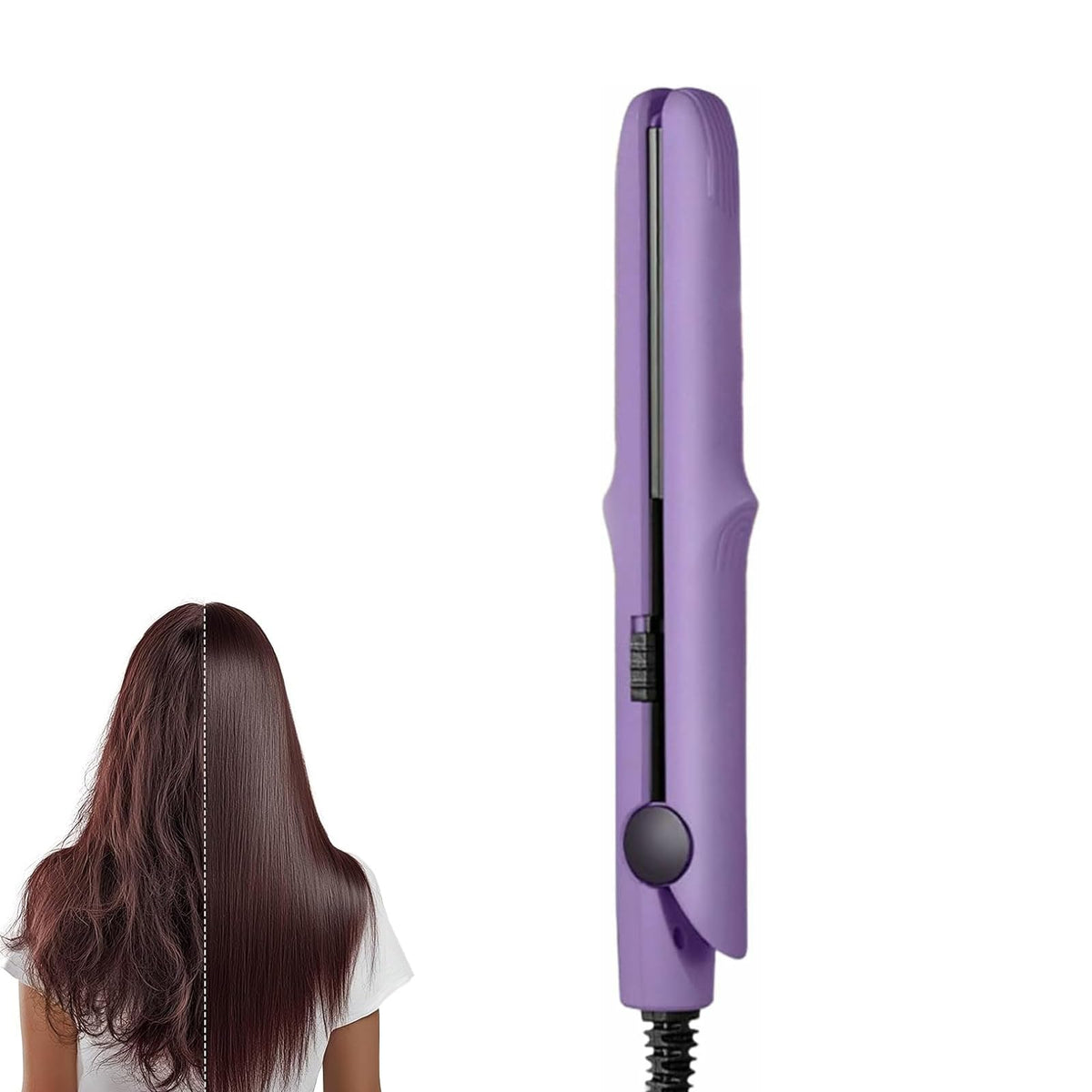 Generic 2026 mini dual 2-in-1 curling iron in purple for versatile on-the-go styling