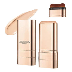 Generic 2Pcs dual-ended concealer foundation stick with integrated brush for seamless application