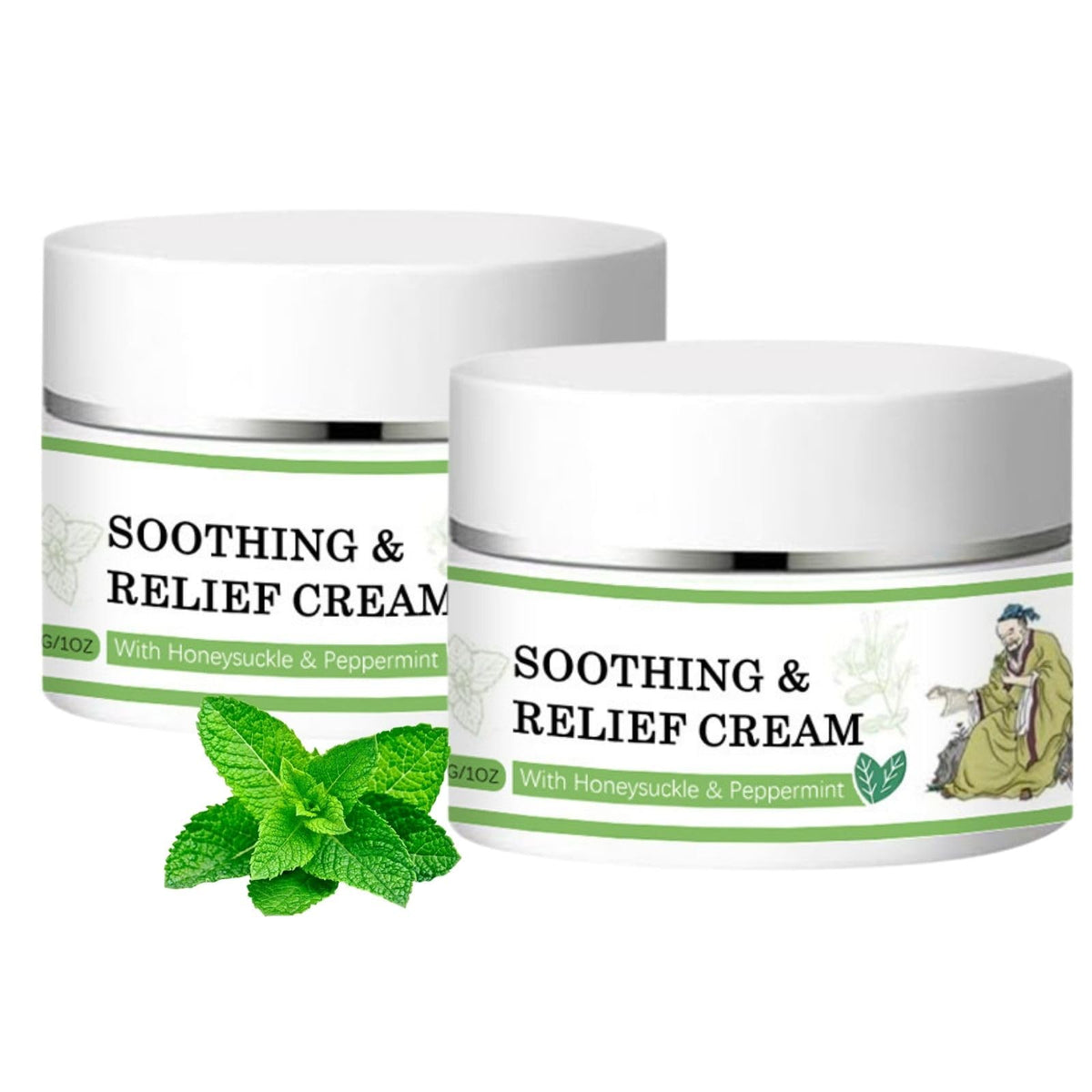 Generic Soothing Relief Cream dual-pack packaging displaying daily hydration potential