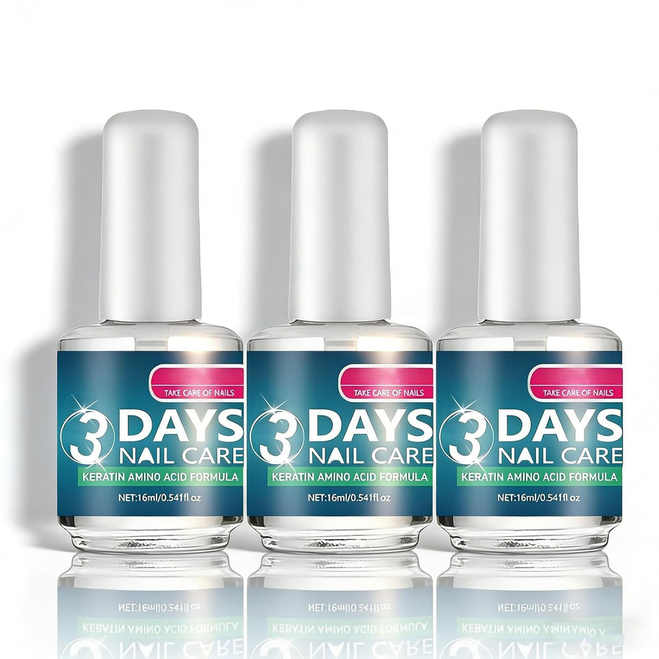 Generic 3 Days Nail Care Oil bottle shows fast-absorbing keratin formula for nails
