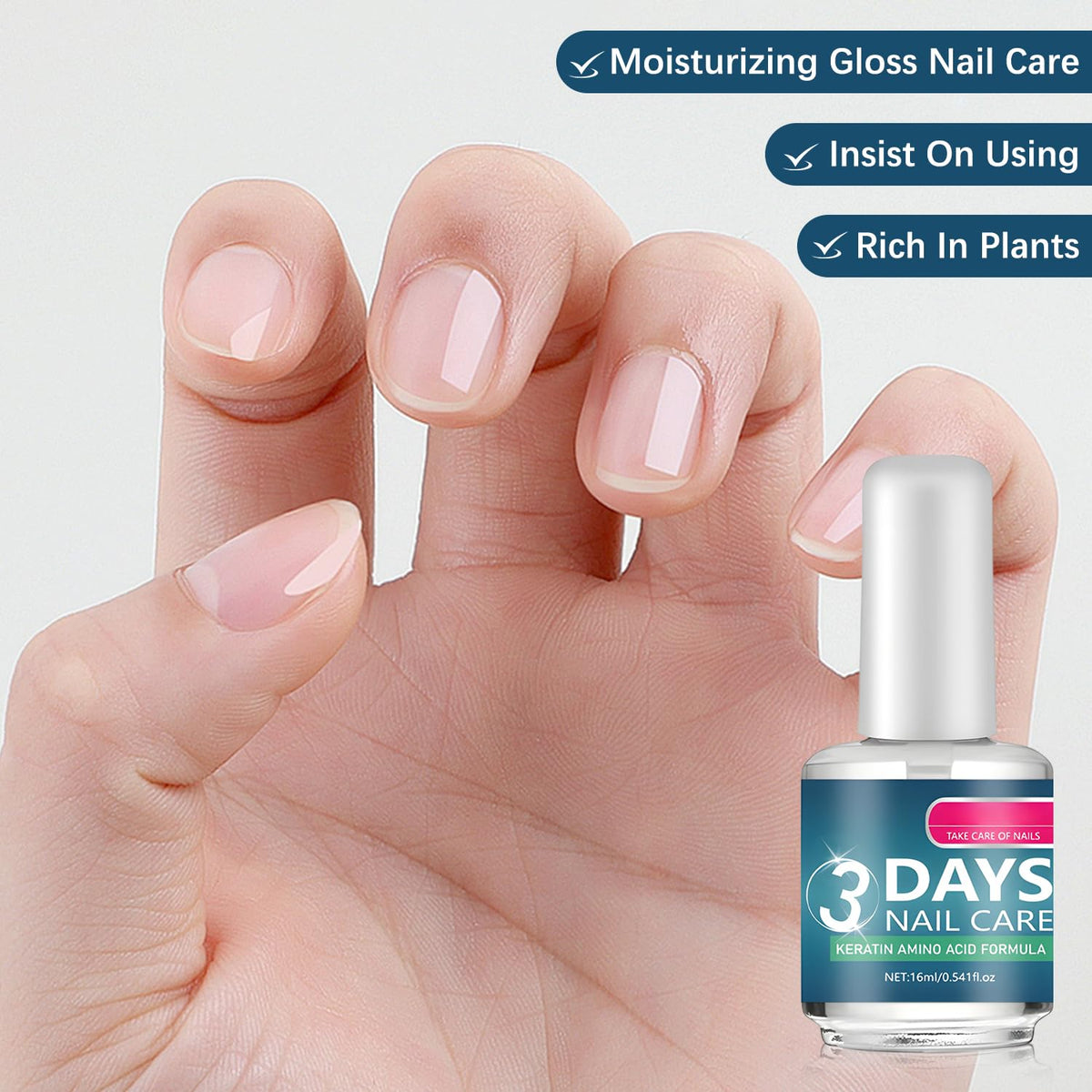 Closeup of packaging and 16ML bottle for travel-ready daily care