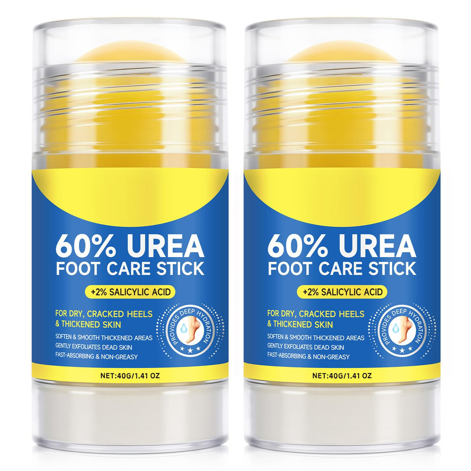 Generic 60-percent Urea Foot Cream Stick application image shows quick-absorbing relief
