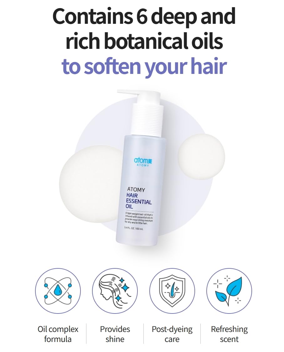 Generic A.t.o.m.y Hair Essential Oil application on mid-lengths for smoothness and manageability