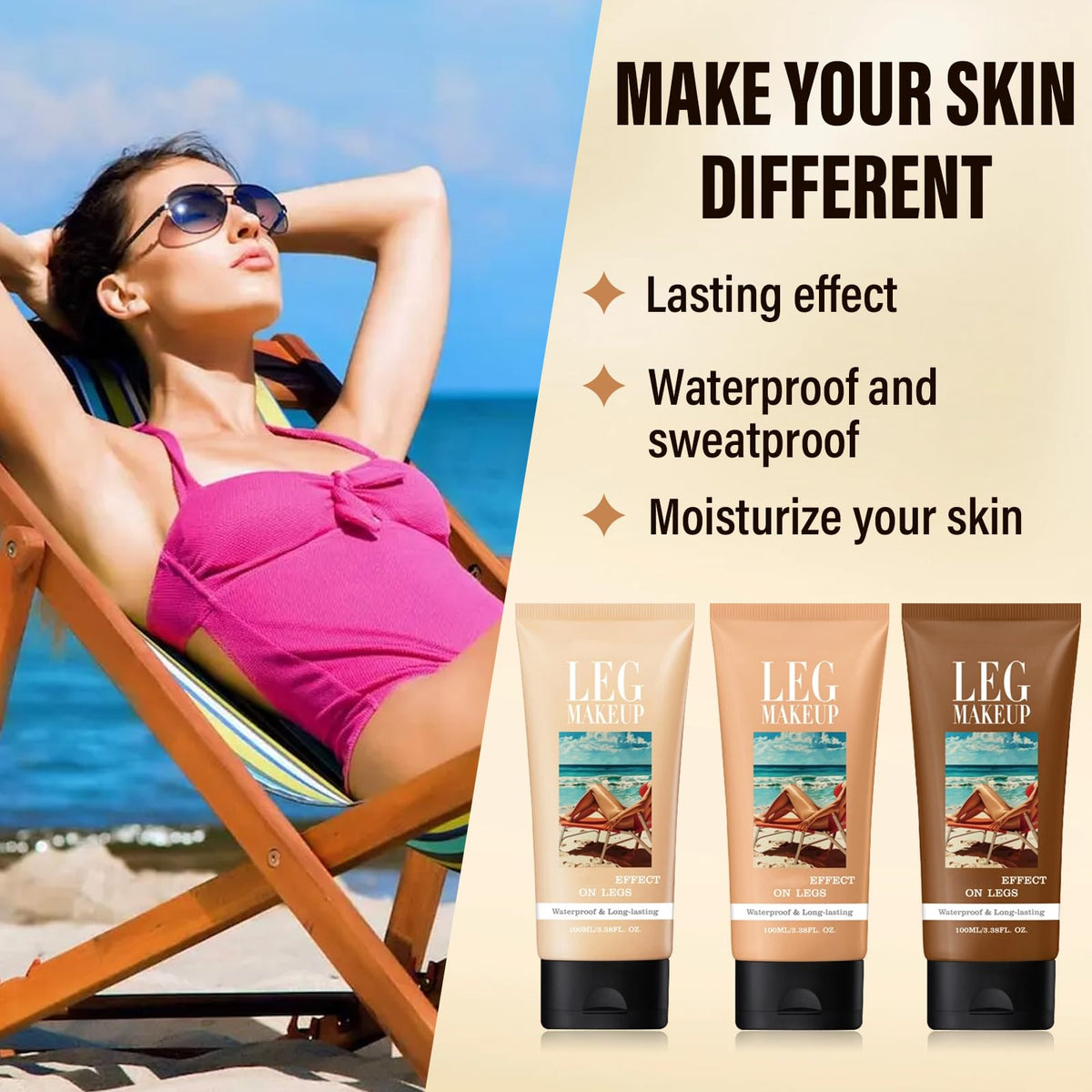 Generic adaptive color options match diverse skin tones naturally.
