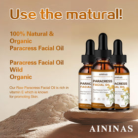 Generic AIninas Paracress Oil on face demonstrates glow and even tone.