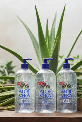 Generic Aloe Vera Gel soothes sunburn and hydrates skin and body throughout the day.