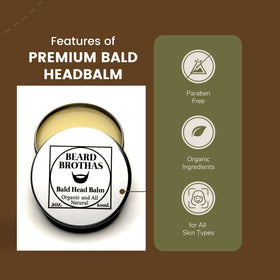 Generic Bald Head Balm fragrance-free Classic scent with natural essential oils.