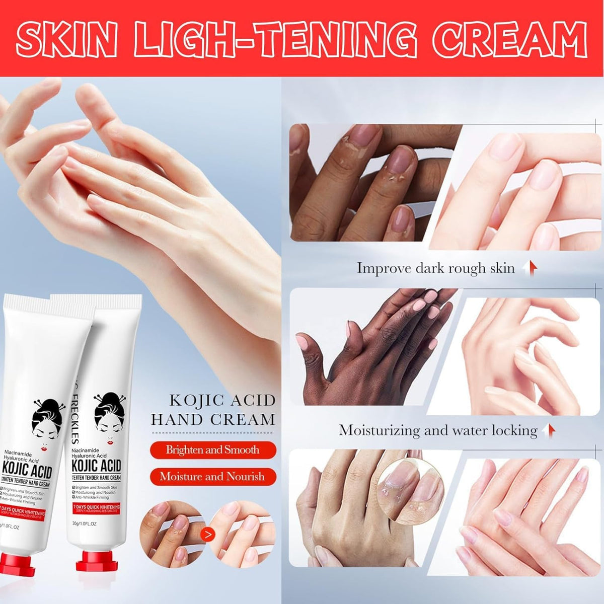 Generic Kojic Acid Cream at sink fits into a simple skincare routine.