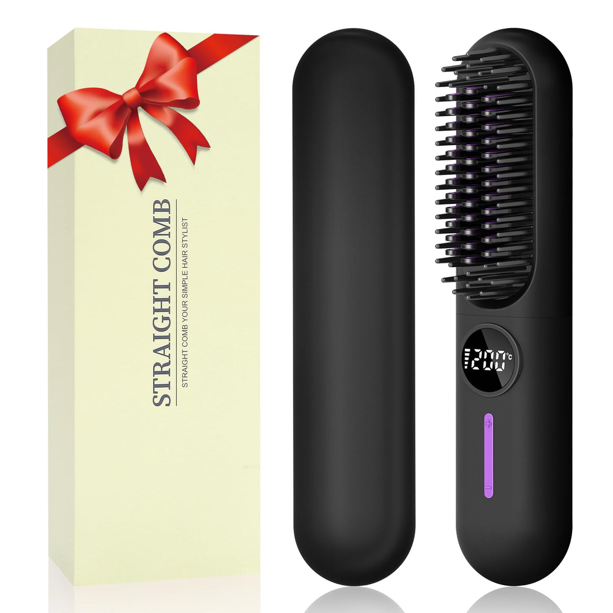 Generic Beard Straightener close-up heat plate enabling fast, even grooming.