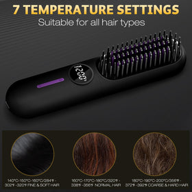 Generic Beard Straightener in travel case for portable grooming anywhere.