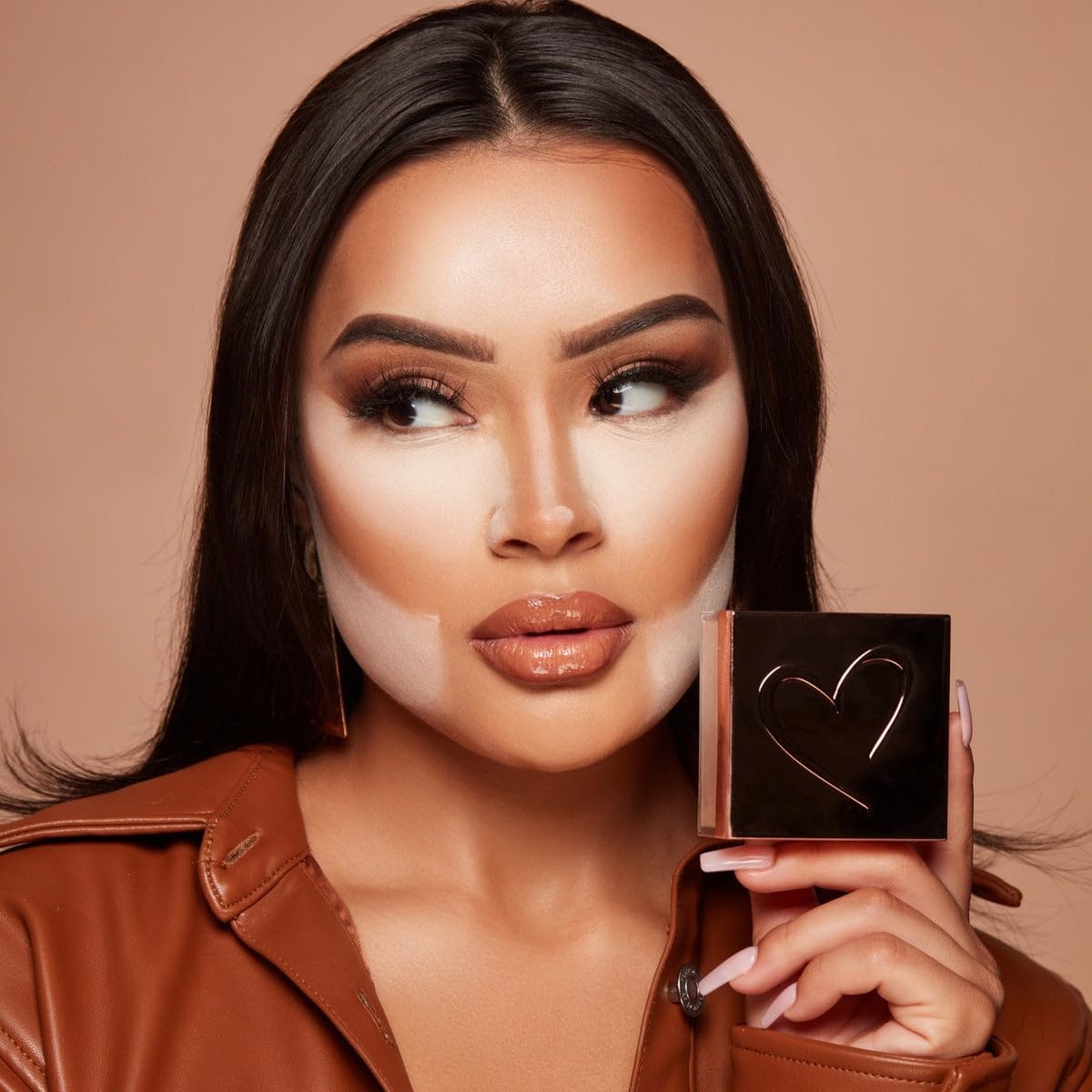 Generic Beauty Creations Bye Filter loose setting powder applied with brush for a soft matte finish.