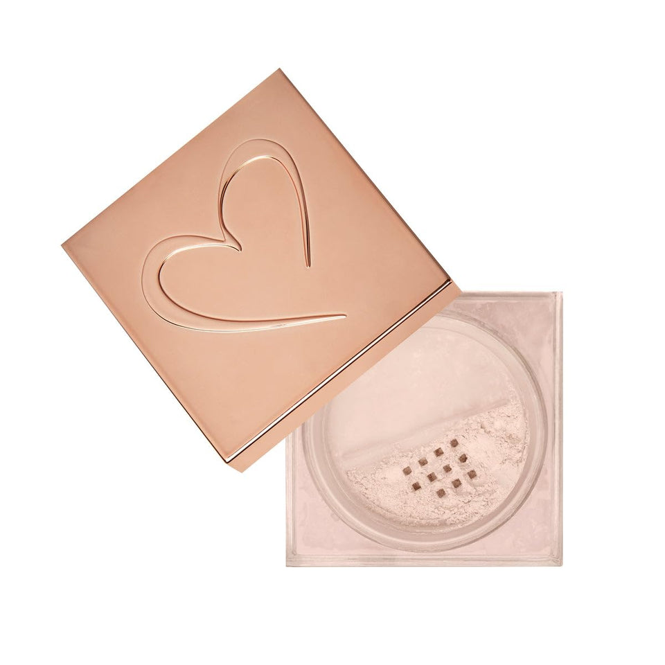 Generic Beauty Creations Bye Filter loose setting powder jar brightens under-eye areas.