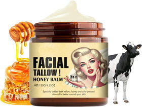 Generic Beef Tallow Facial Balm packaging showcasing natural ingredients for purity.