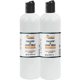 Generic Beef Tallow Goat Milk Conditioner bottle smooths and seals hair strands.