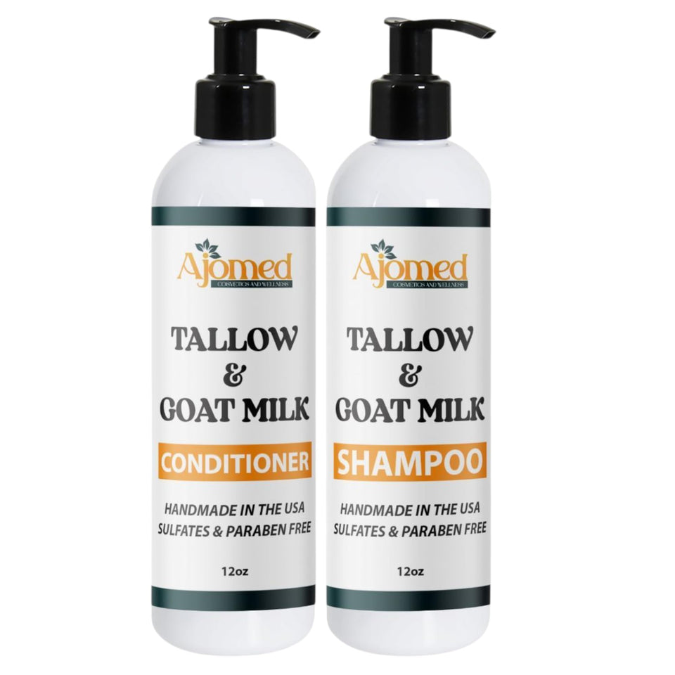 Generic Beef Tallow Goat Milk Shampoo bottle nourishes the scalp for healthy-feeling hair.