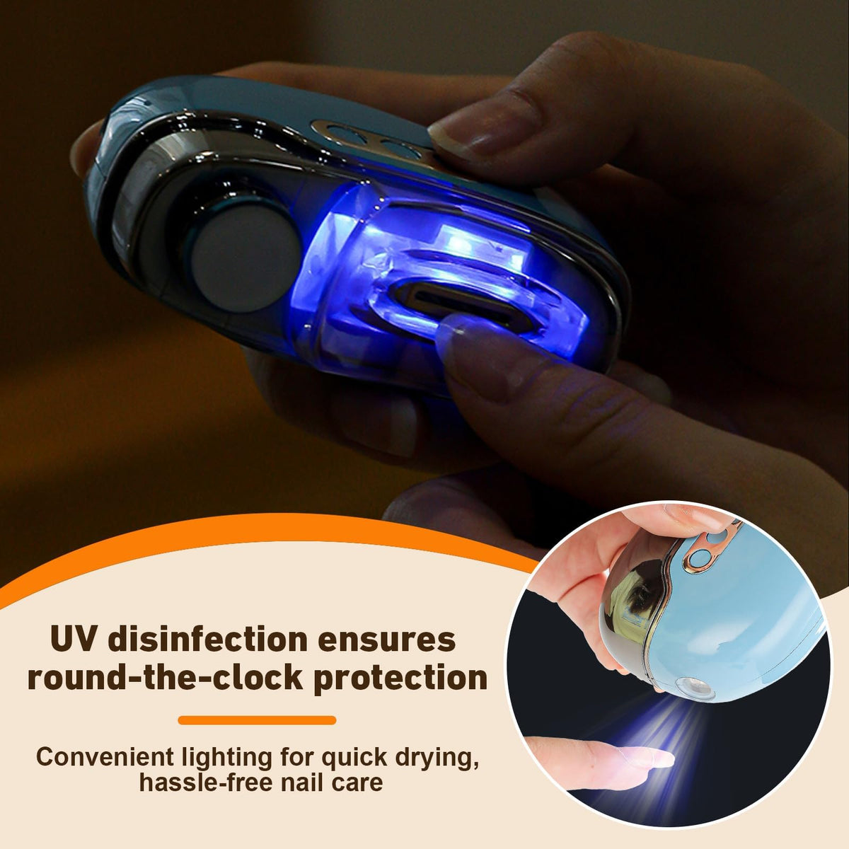 Generic ergonomic blue nail clipper aids quick, precise trimming for babies and seniors
