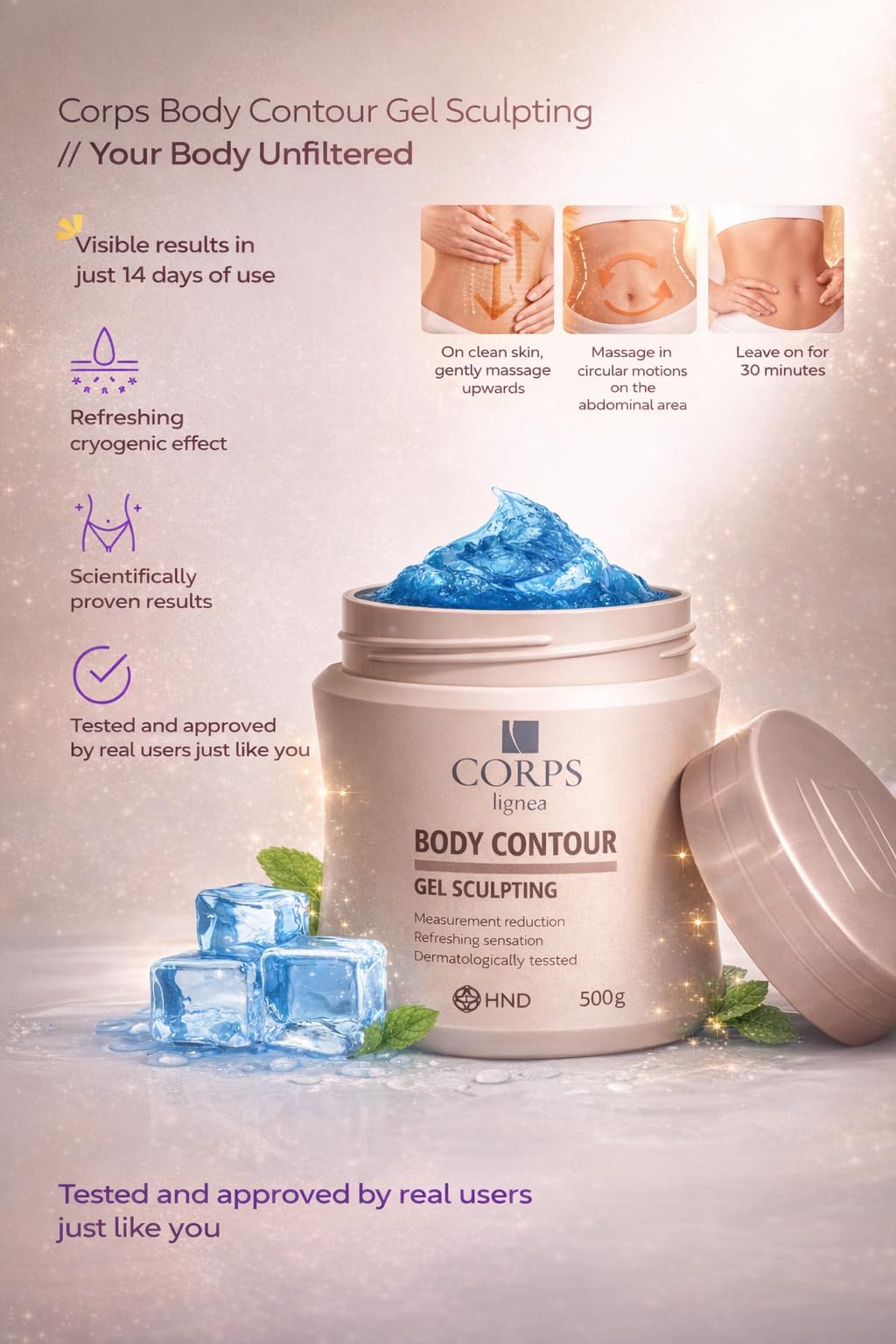 Generic Body Contour Gel legs-slimming helps define calves and thighs.