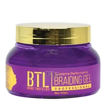 Generic BTL Professional Braiding Gel Supreme Performance jar for secure, flexible braids