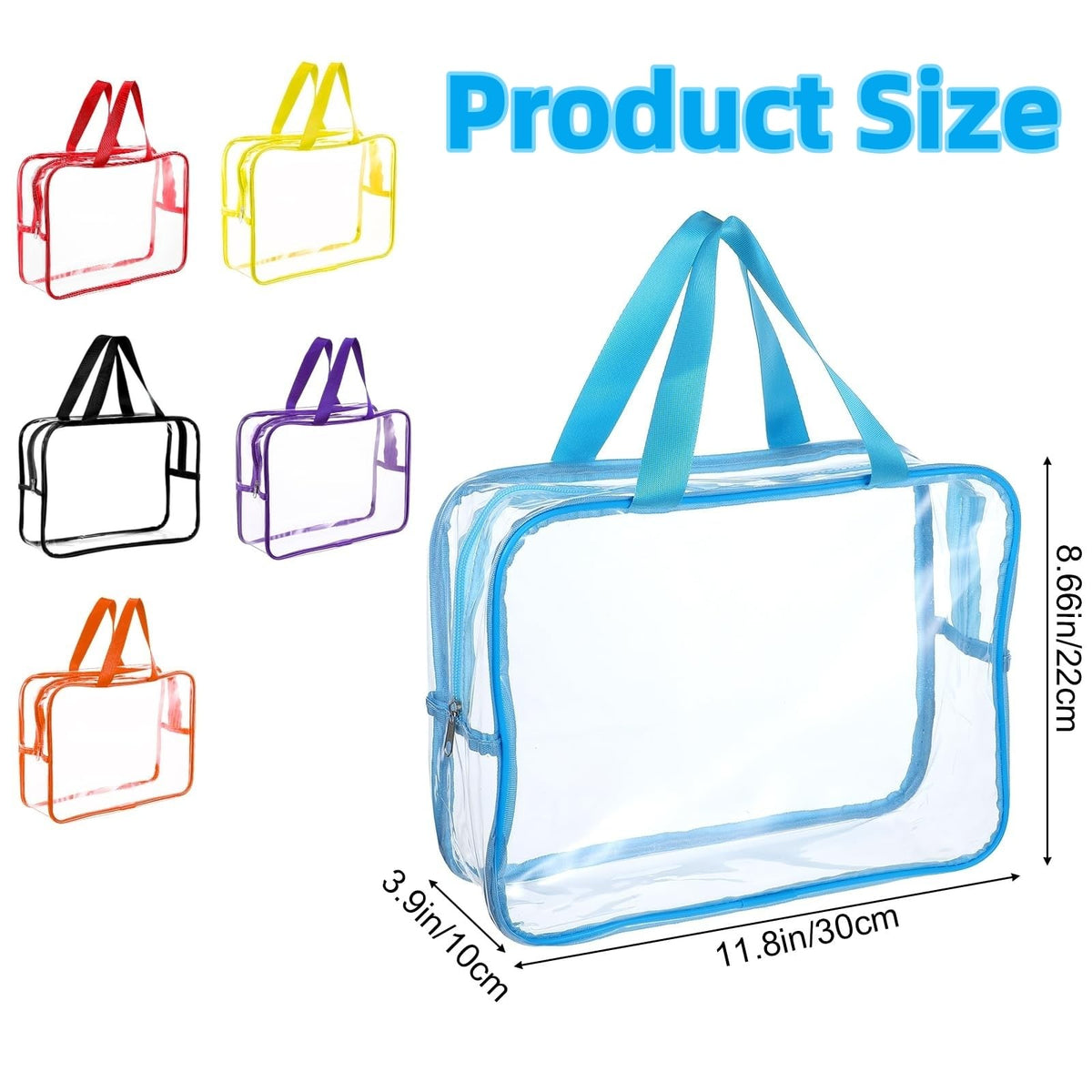 Generic clear toiletry bags travel set keeps small items visible and easy to grab.