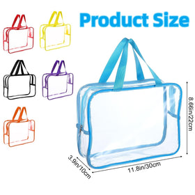 Generic clear toiletry bags travel set keeps small items visible and easy to grab.