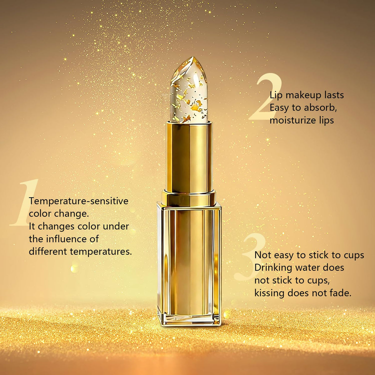 Generic Color Changing Lipstick long-wear test shows color lasting hours.