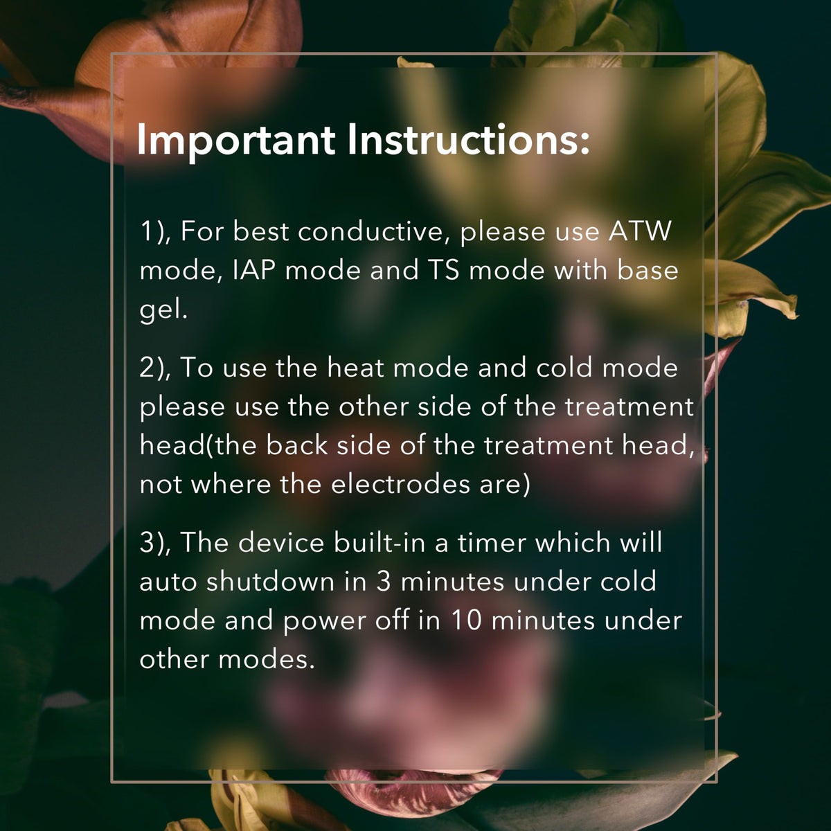 Generic cooling mode depuffs eyes and face for refreshed appearance