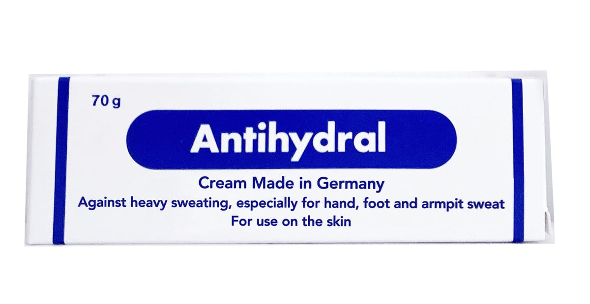 Generic Cream 70g for sweaty hands; helps keep palms drier during daily activities.