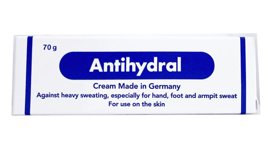Generic Cream 70g for sweaty hands; helps keep palms drier during daily activities.
