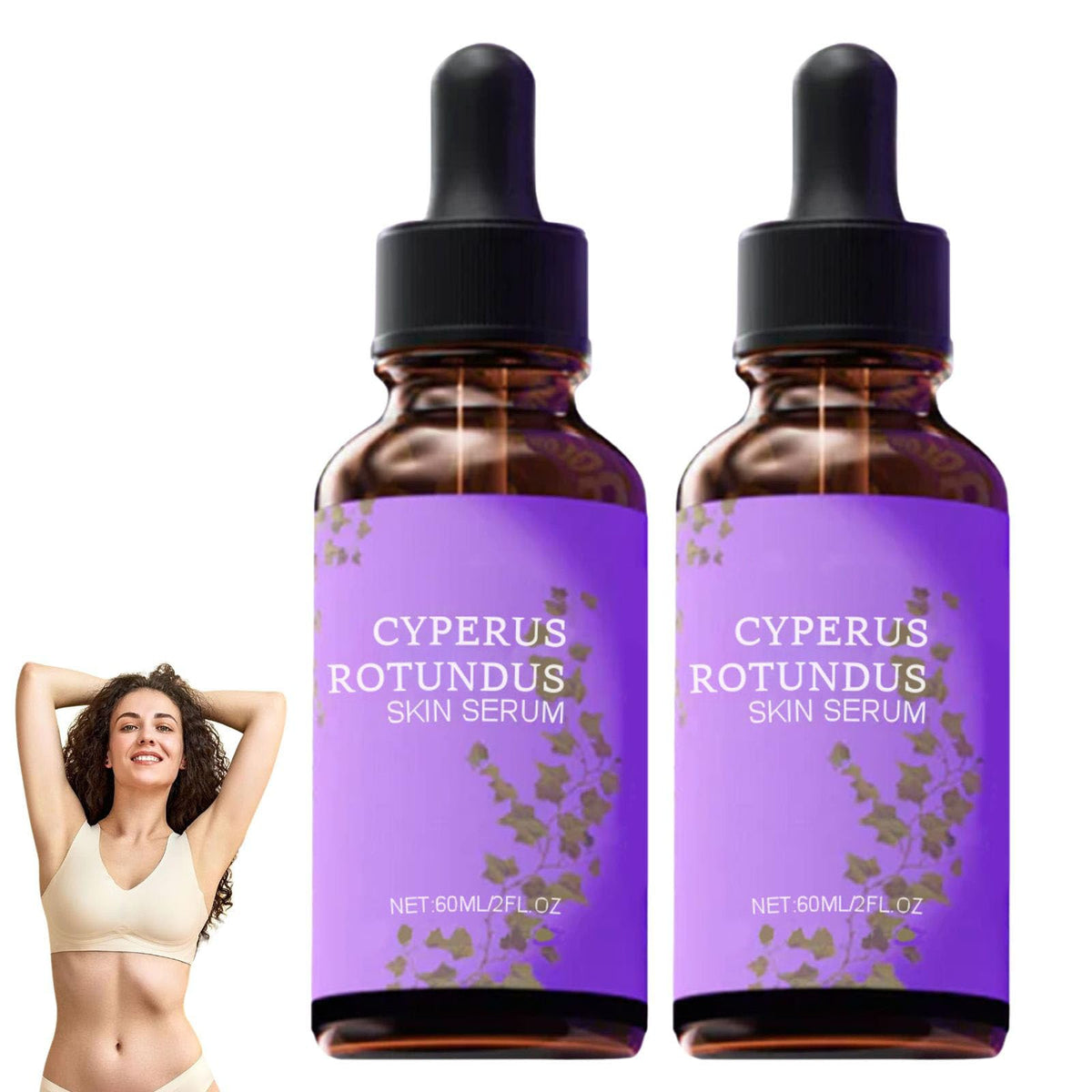 Generic Cyperus Rotundus Oil bottle 60ml for post-removal hydration.