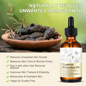 Close-up of Generic Cyperus Rotundus Oil showing texture and natural ingredients.