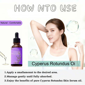 Generic Cyperus Rotundus Oil ideal for face, arms, and legs.