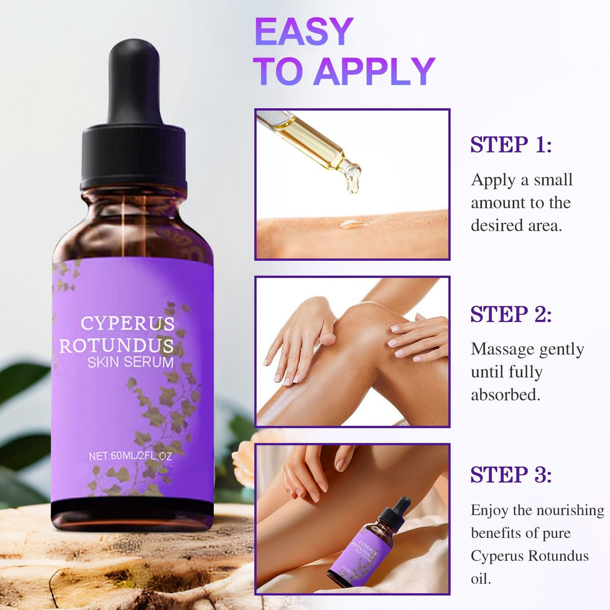 Ingredients highlights of natural botanical oils in formula