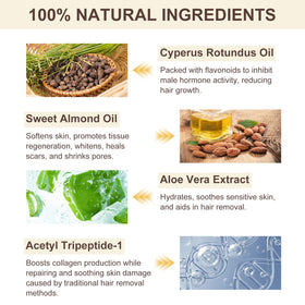 Natural balsam and almond oils in Generic Cyperus Rotundus Oil nourish skin.