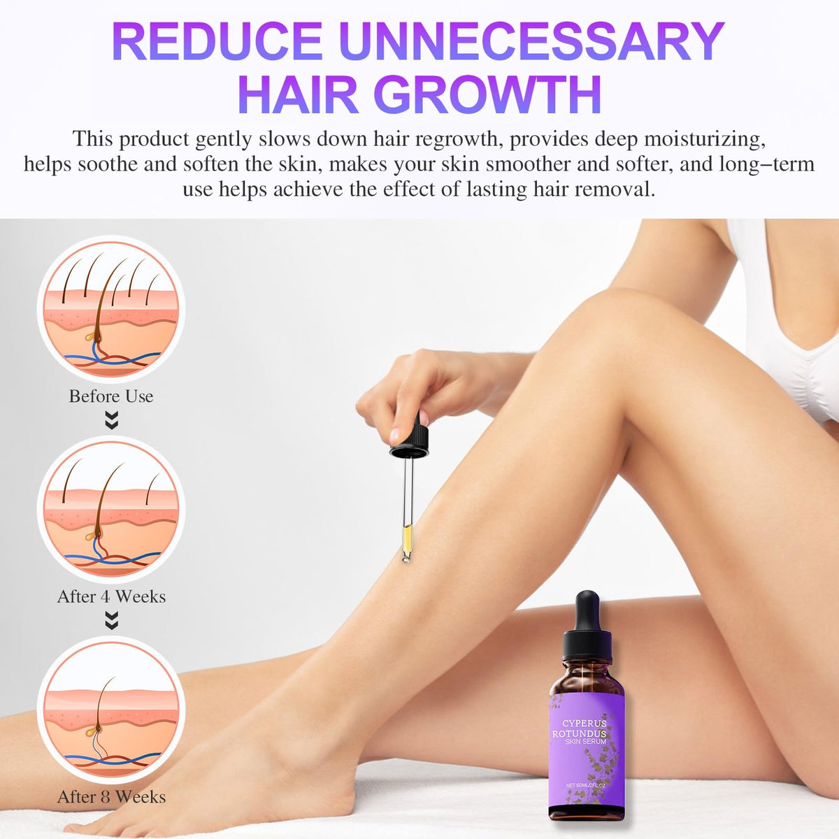 Cyperus Rotundus Oil absorbed into skin for softness