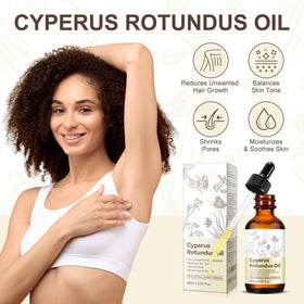 Generic Cyperus Rotundus Oil displayed on vanity for skin nourishment.