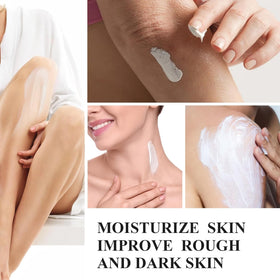 Generic Dark Knees Remover being applied, demonstrating easy daily use on sensitive regions.