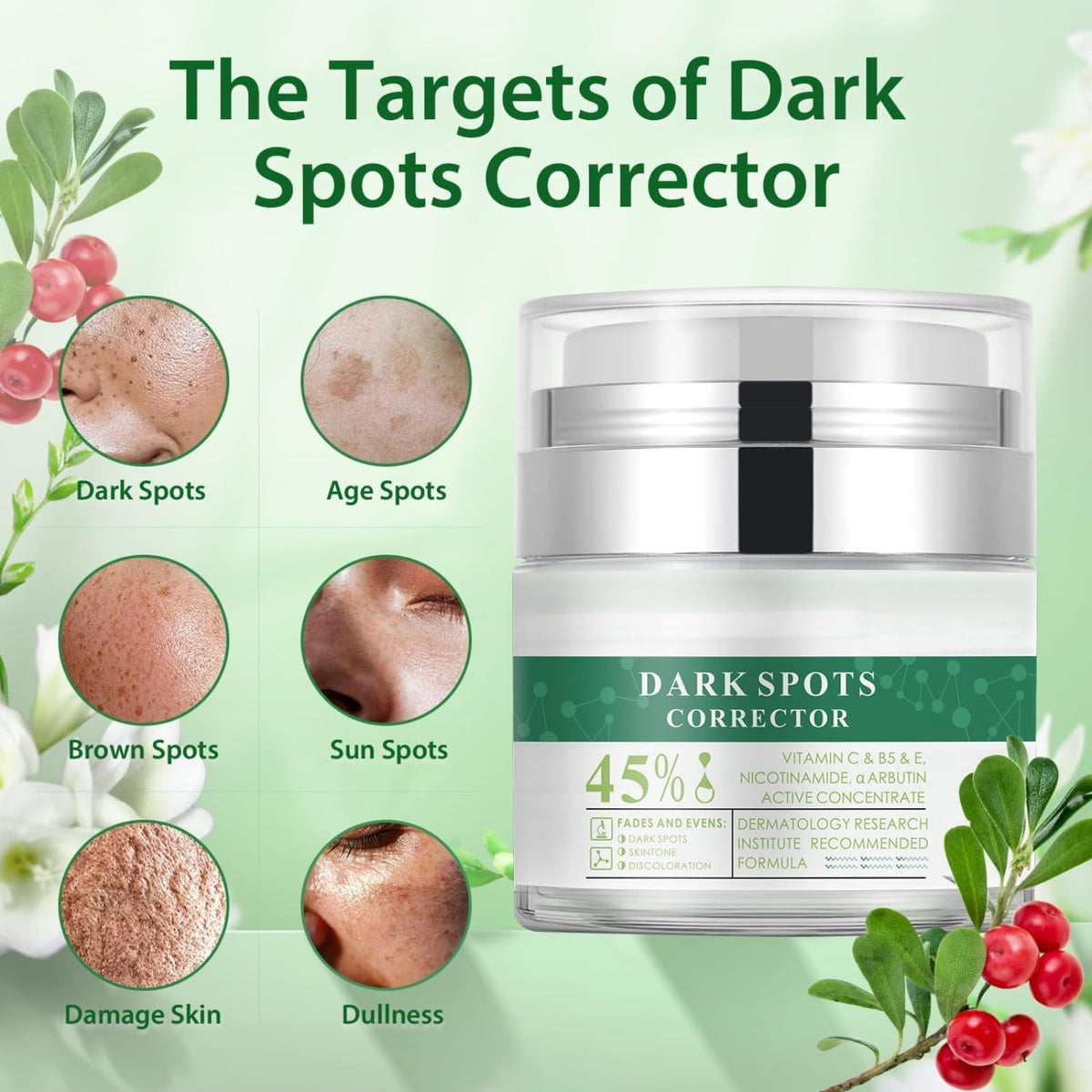 Generic Dark Spot Cream used in daily skincare routine